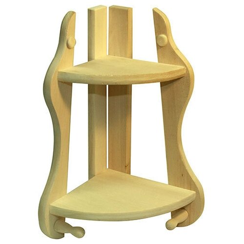 Полочка угловая 2-ярусная с крючками