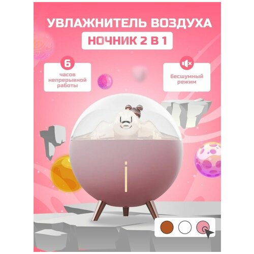 Светодиодный ночник - увлажнитель розовый 123100₽