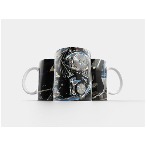 фото Кружка "двигатель мотоцикла, мотоцикл, транспорт" 320 мл lotsprints