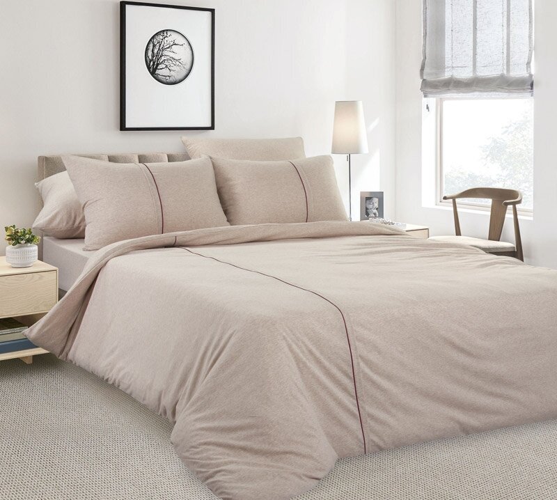 Комплект постельного белья с простыней на резинке 120х200 Цикорий, меланж, 1.5-спальный