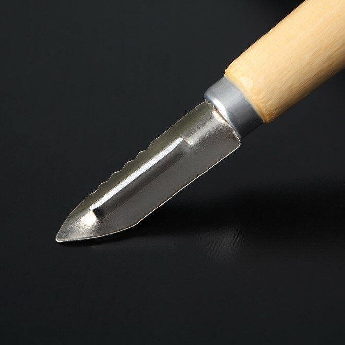 --- Овощечистка «Традиционная», 14×2 см, с лакированной деревянной ручкой - фотография № 7