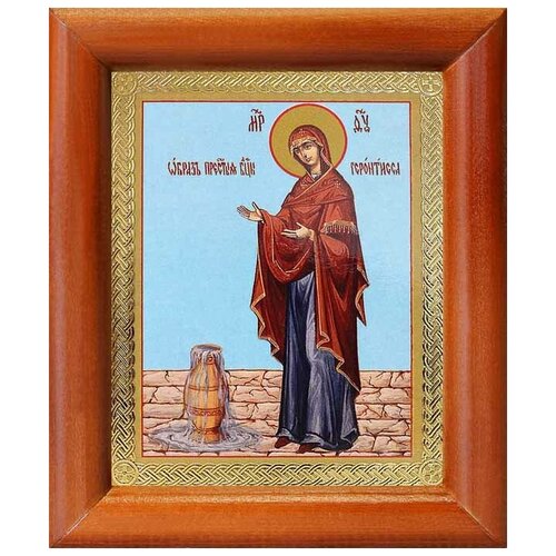 икона из селенита божией матери геронтисса Икона Божией Матери Геронтисса, рамка 8*9,5 см
