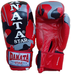 Перчатки боксерские из натуральной кожи Danata Star Super Dan Hill 10 oz красные