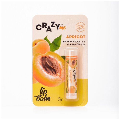 CRAZYme Бальзам для губ Apricot Lip Balm с ароматом Абрикоса, 5 г