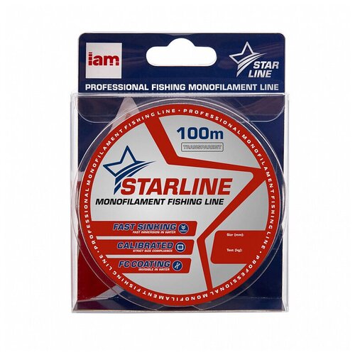 Леска IAM STARLINE 100m Прозрачный d0.286