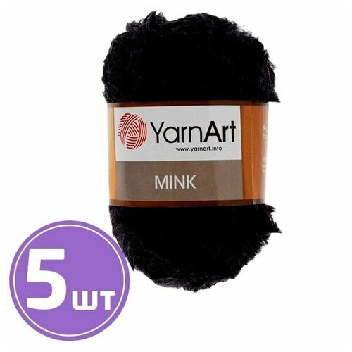 Пряжа YarnArt Mink (346), черный, 5 шт. по 50 г