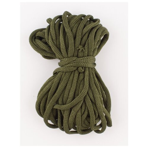 Шнур цветной 4мм (9,5м)., кисея, хаки