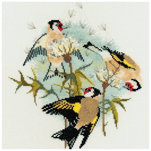 фото Набор для вышивания derwentwater bb04 goldfinches & thistles derwentwater designs