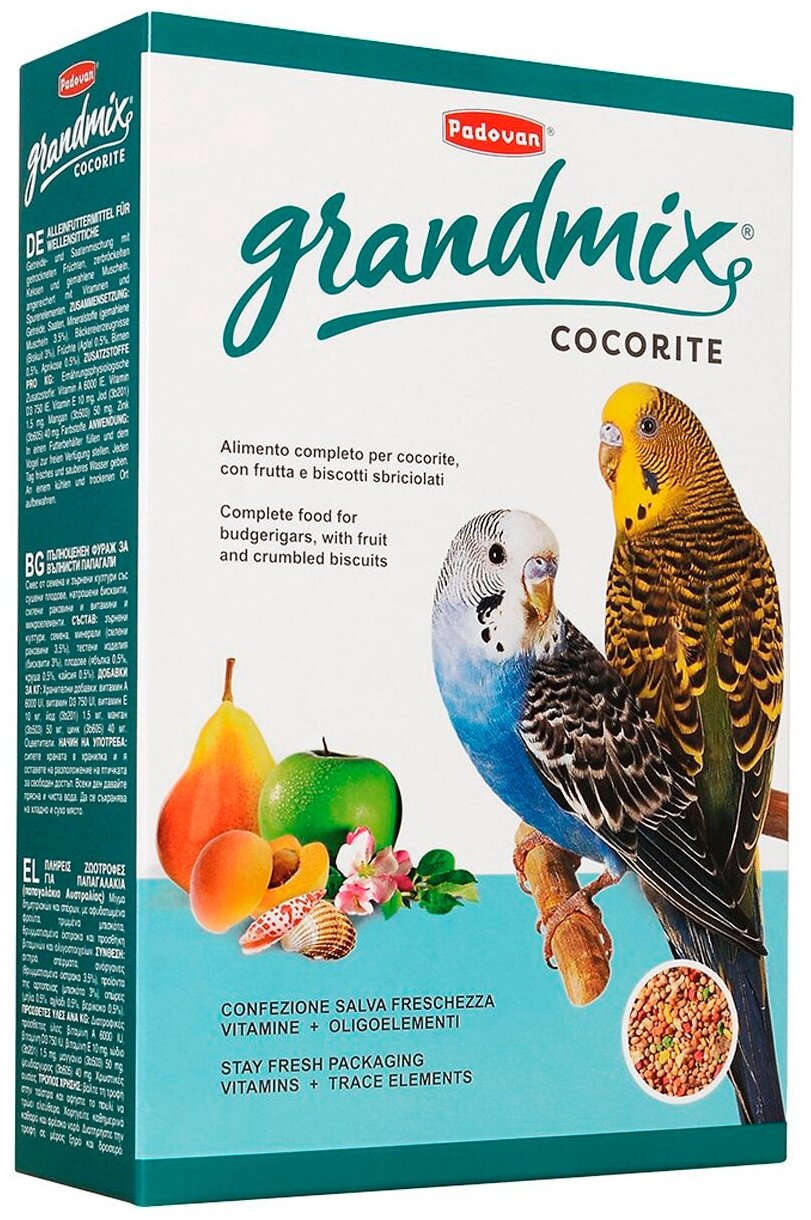 PADOVAN GRANDMIX COCORITE корм для волнистых попугаев (400 гр х 2 шт)