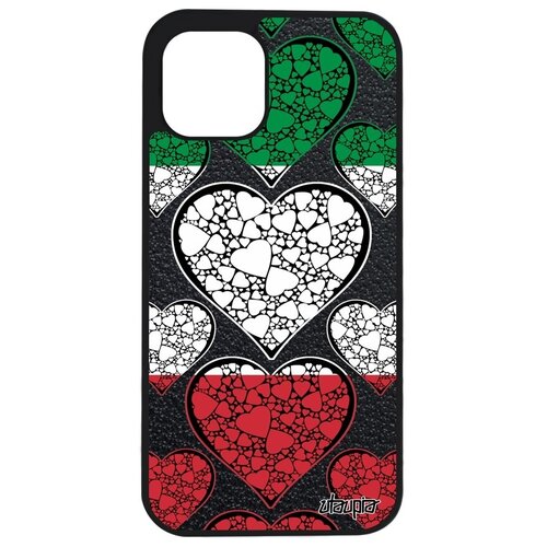 фото Модный чехол на смартфон // apple iphone 12 // "флаг италии с сердцем" туризм стиль, utaupia, цветной