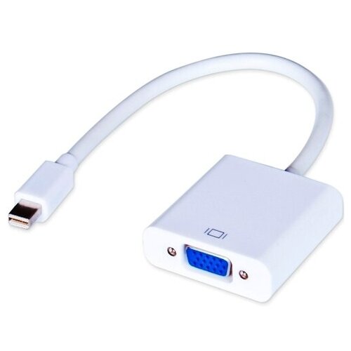 ппереходник mini displayport на vga белый однонаправленный адаптер 1920х1080 кабель конвертер displayport vga Адаптер mini DisplayPort - VGA