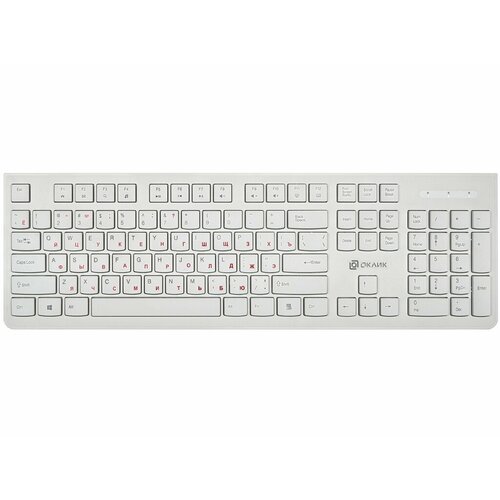 Клавиатура OKLICK 505M белый USB slim 95500₽