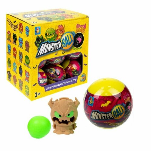 Тянущаяся фигурка Monster flex BALL, 5 см, 18 видов, в пластиковом шаре, микс