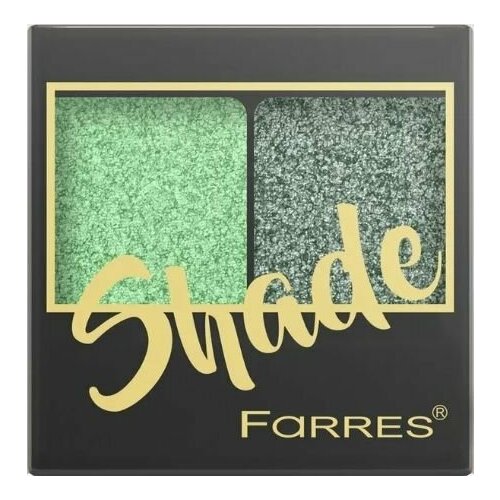 Farres cosmetics Тени для век Shade, 2-х цветные, №06 Салатовый/хвойно-зеленый