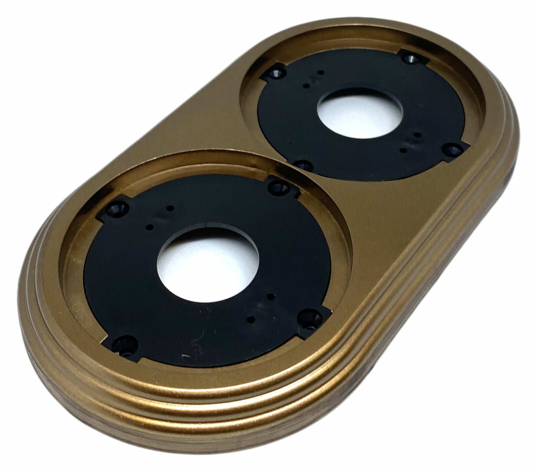 МезонинЪ / Рамка пластиковая для ретро-электрики 2-местная цвет - Бронза. Серия 