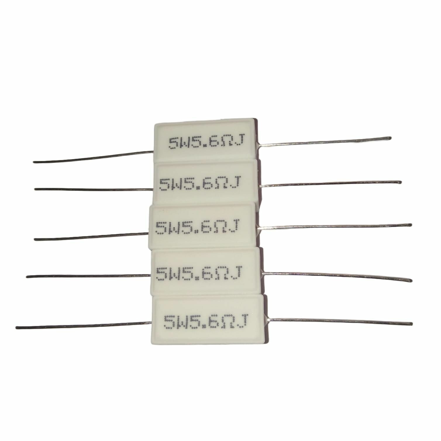 Резистор проволочный мощный (цементный) SQP 5 Вт 5.6 Ом 5W5.6RJ - 5 штук