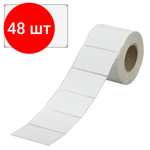 Комплект 48 шт, Этикетка ТермоЭко (58х40 мм), 700 этикеток в ролике, прозрачная подложка, светостойкость до 2 месяцев, 114504, 54240