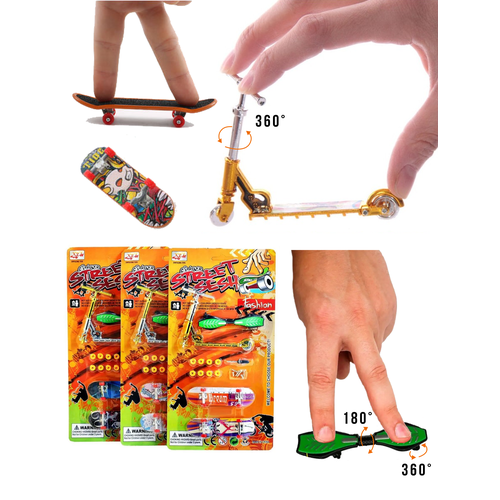Набор фингер самокат для пальцев 2 фингер скейта для пальцев роллерсерф для пальцев детский 012-13 х 319₽