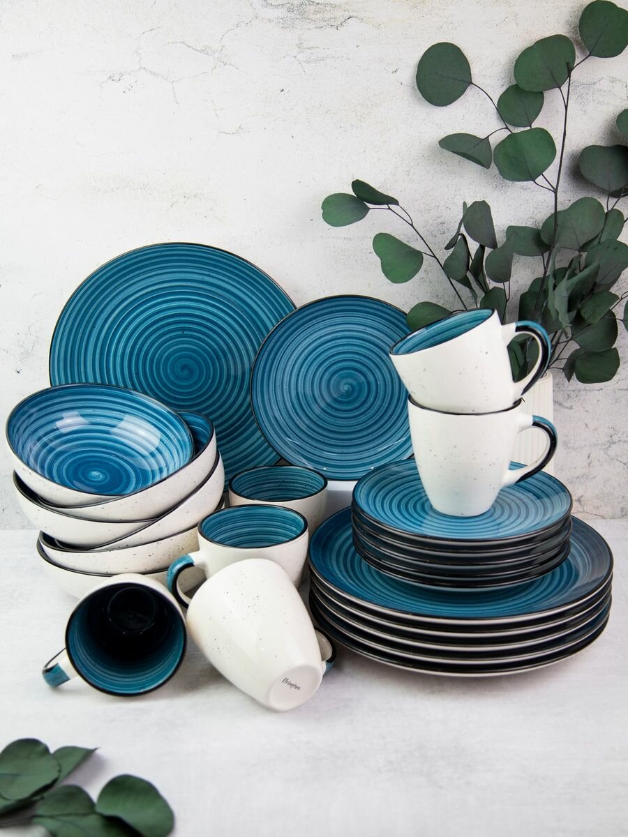 фото Сервиз столовый на 6 персон 24 шт. с кружками