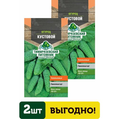 Семена огурец Кустовой раннеспелый пчел 0,3г 2 упаковки семена огурец кустовой пчел ранний 0 3г