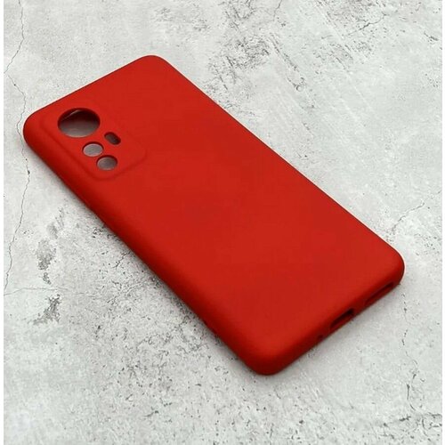 Силиконовая накладка без логотипа Silky soft-touch для Xiaomi 12X красный