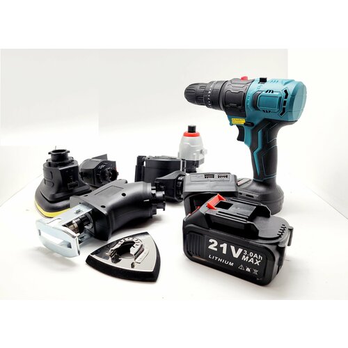 Универсальный аккумуляторный набор с 7 мю сменными головками и 2 мя аккумуляторами FOA-SET7-1 17500₽