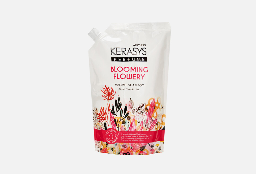 Шампунь для волос, сменный блок Kerasys Perfume Blooming & Flowery Shampoo / объём 500 мл