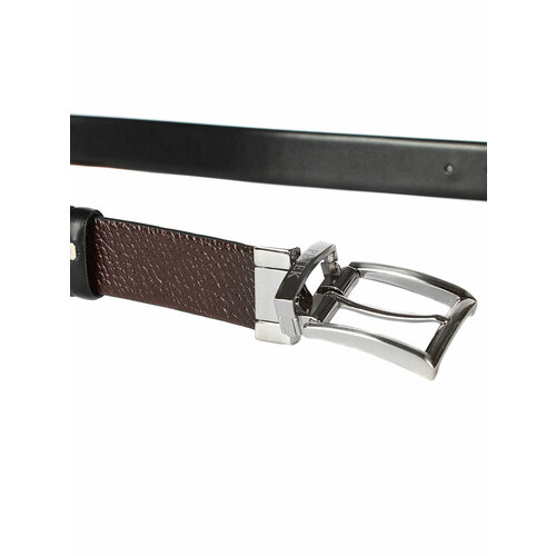 фото Ремень petek 1855, размер 125, черный, коричневый