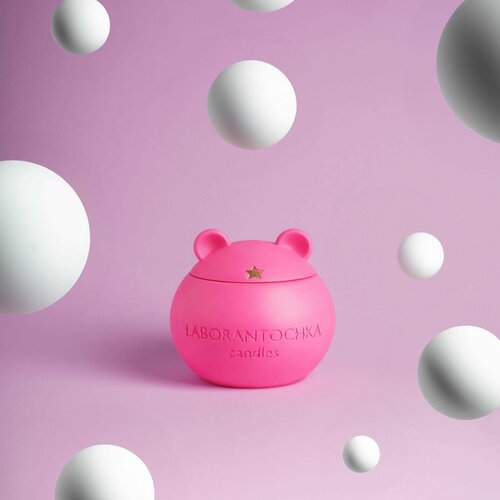 Свеча ароматическая Манго - Кокосовое молочко, STAR Pink (розовая)