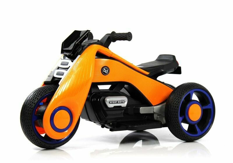 Детский электротрицикл RiverToys оранжевый K333PX