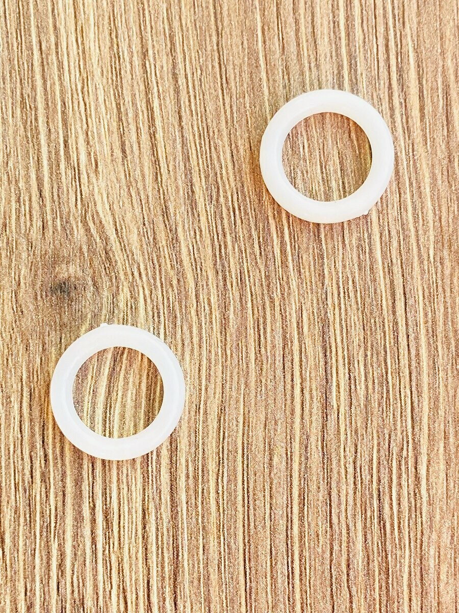 Кольца ковровые Простые Мелочи, круглые, пластик, белые, 20 шт. — фото 1