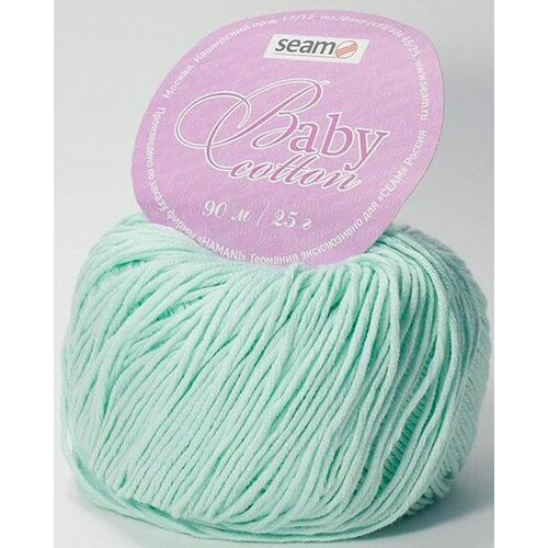 Пряжа Seam BABY COTTON 4313 мята (5 мотков) пряжа seam virginia сеам вирджиния цвет 32 розовый флокс 5 моточков