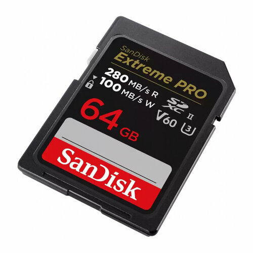 Карта памяти SanDisk SDXC 64GB Extreme PRO UHS-II V60 280/100MB/s
