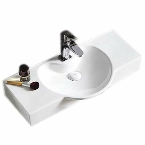 Раковина напольная отдельностоящая круглая 48х42 см AZARIO COMELLA AZ-314MB черная матовая