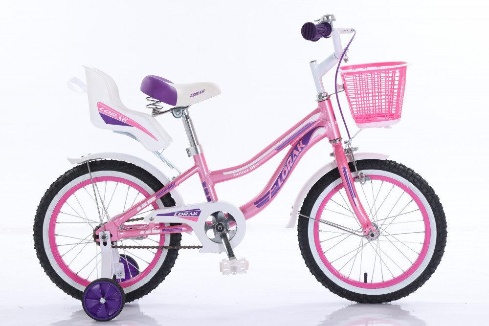 Велосипед детский LORAK JUNIOR 14 Girl Doll Розовый/Фиолетовый