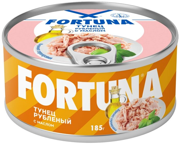 Тунец Fortuna рубленый с маслом 185г