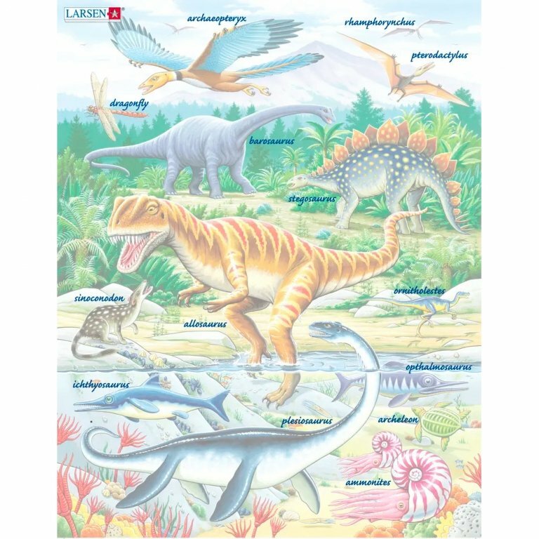 Пазл Larsen Динозавры 35 деталей - фото №10