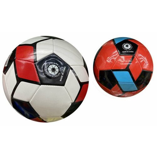 Футбольный мяч 270 грамм, PVC, 2 слоя, 4-6 цв. в ассорт, диаметр 22 см, 22x20 см