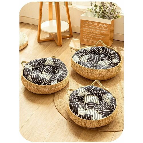 Стильная корзина плетеная лежак для кошек, лежанка для маленьких пород собак