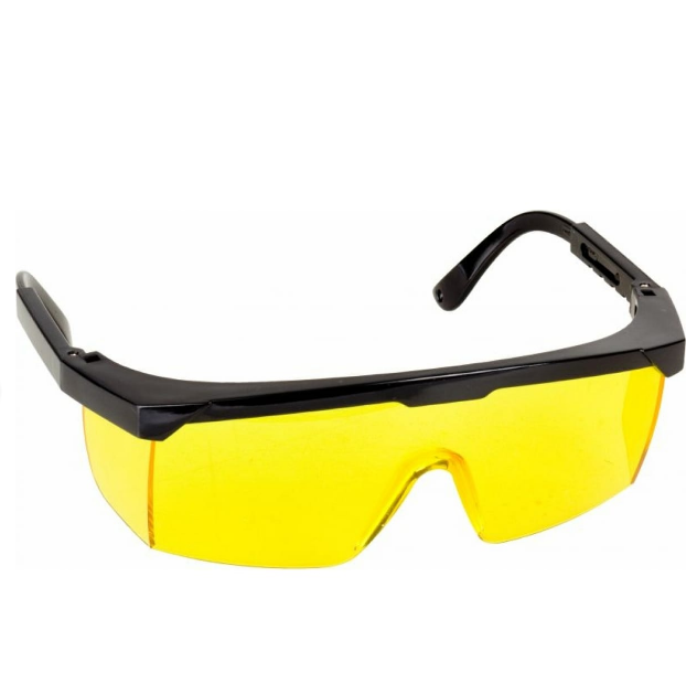 Защитные жёлтые очки STAYER PRO-5 монолинза с дополнительной боковой защитой открытого типа 2-110453_z01