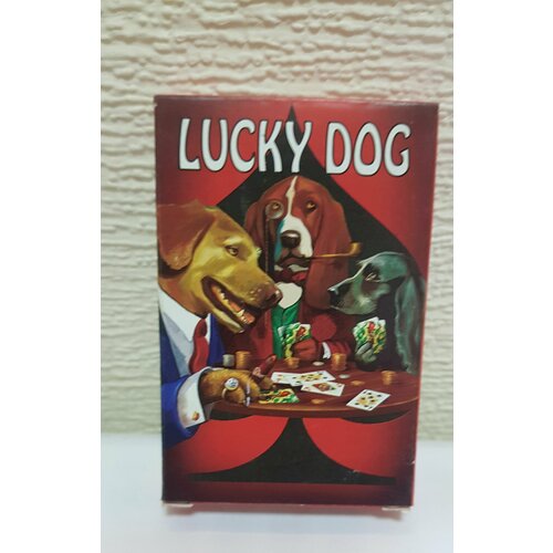 карты игральные атласные 54шт 2 колоды по 54шт Карты игральные Собаки LUCKY DOG коллекционные, 54шт