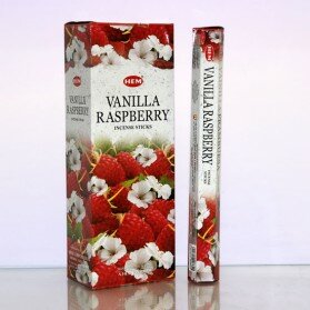 Hem Incense Sticks VANILLA-RASPBERRY (Благовония ваниль-малина, Хем), уп. 20 палочек.