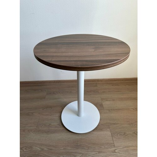 Стол обеденный круглый нераскладной Лофт, d60 h 76 см белый орех тьеполо