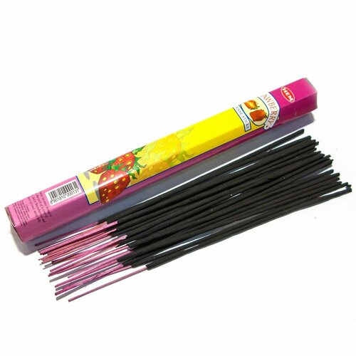 Hem Incense Sticks STRAWBERRY (Благовония клубника, Хем), уп. 20 палочек.