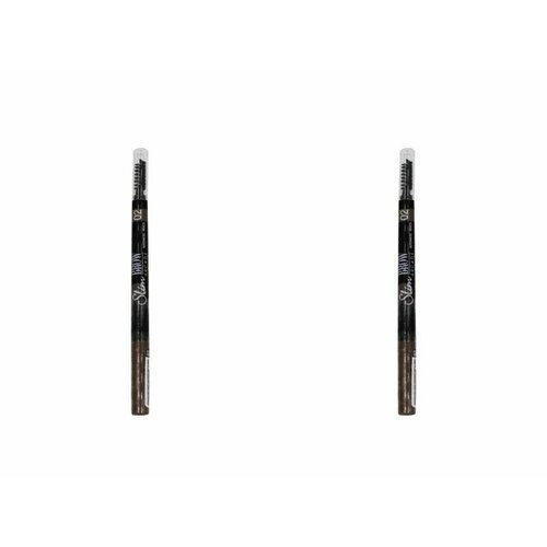 Farres Сosmetics Карандаш для бровей механический Slim c щеточкой 02 серо-коричневый 2 шт 709₽