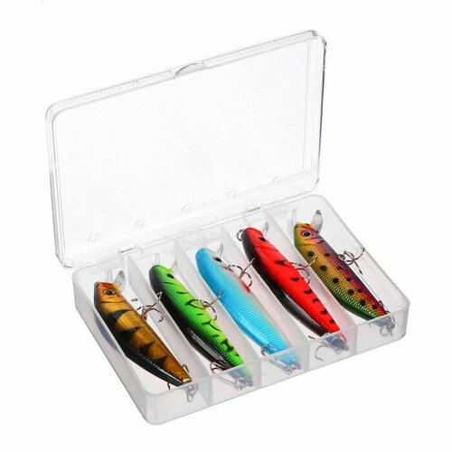 Контейнер под рыболовные принадлежности маленький 5 отделений 115х95х2 см 374₽