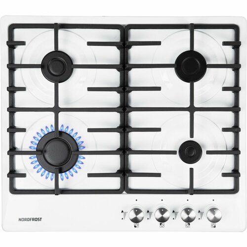 Газовая варочная поверхность NORDFROST HS 6041 W белая эмаль 1248200₽