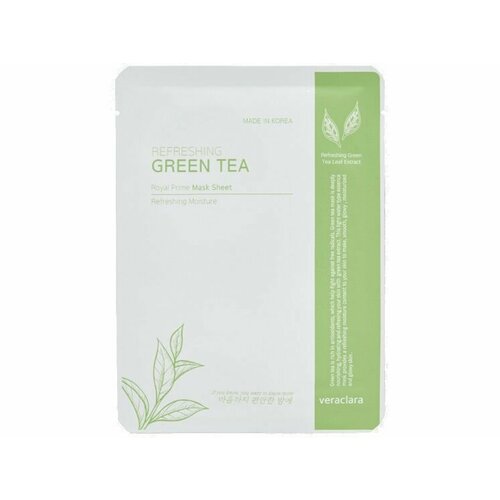 Маска на тканевой основе с зеленым чаем Clara's Choice Green Tea Mask Sheet тканевая маска для лица с зеленым чаем sheet face mask green tea