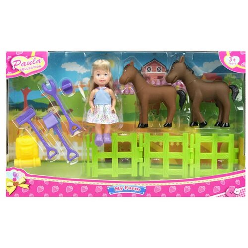 Paula - Игровой набор В деревне, с лошадьми