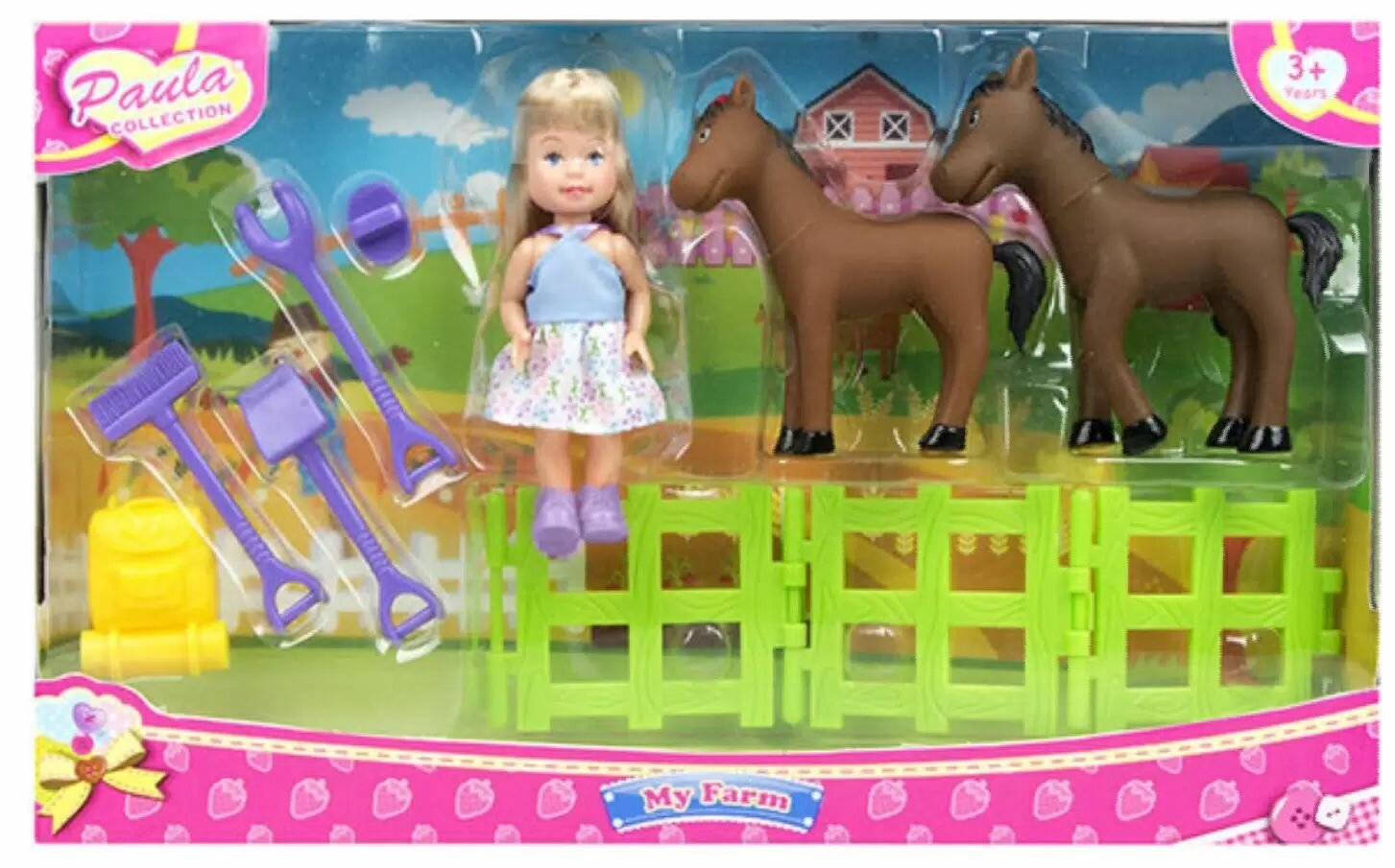 Paula - Игровой набор "В деревне", с лошадьми